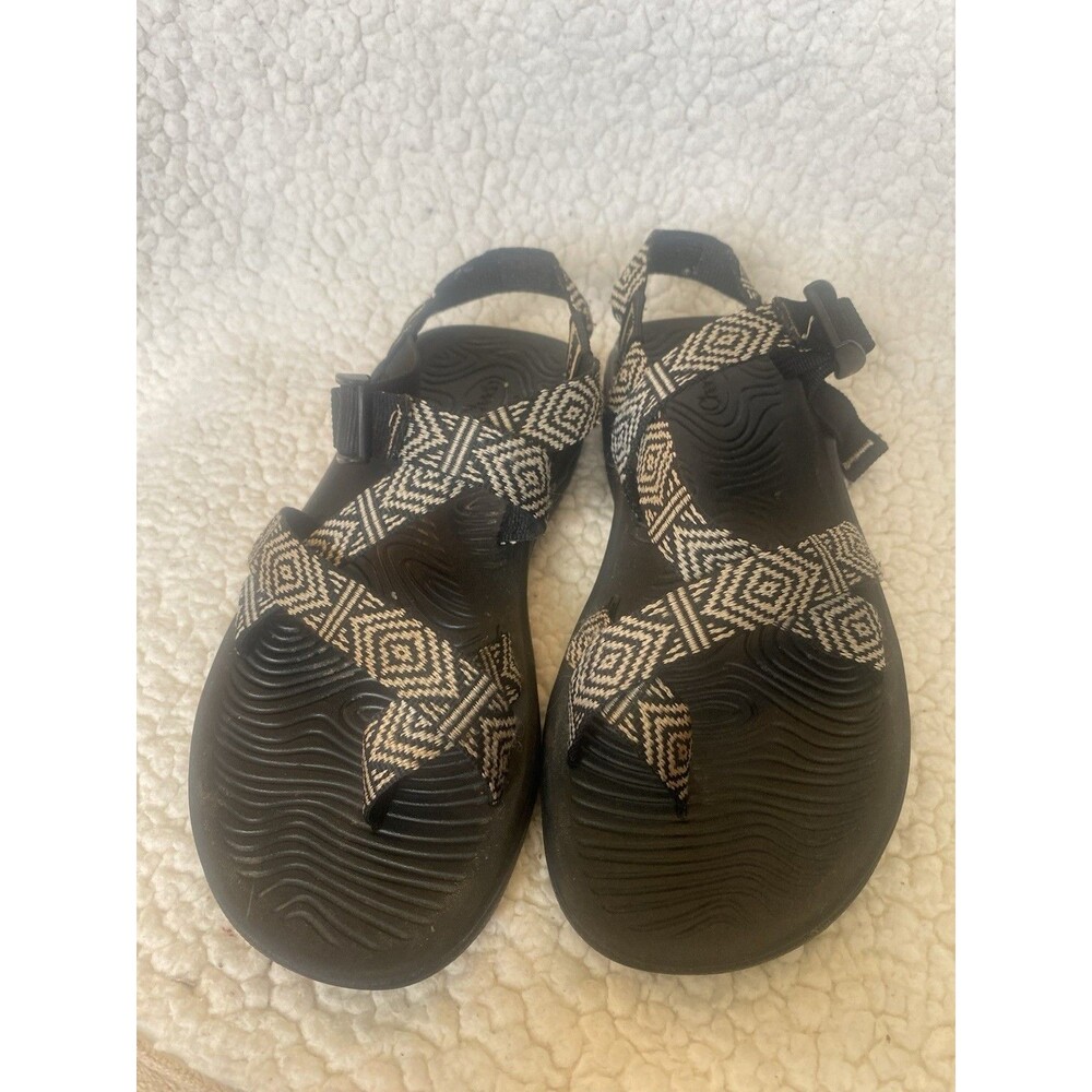 Chaco Women's Z/Cloud X2 Remix Sandals Diamond Eye Black White Size 8 J199412
